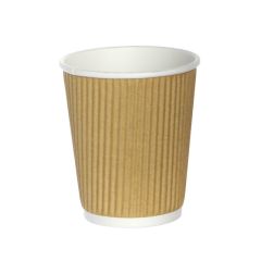 Coffee cup (cardboard) ECO ribbed 250ml, in a box 20pk x 25pcs