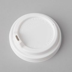 With high drinking hole white PS lid for ø 90mm coffee cup, 50pcs/pack