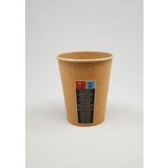 Kraft coffee cup 300ml ø90mm, brown, 50pcs/pack