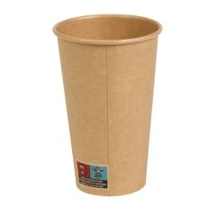 Kraft coffee cup 450ml ø90mm, brown, 50pcs/pack