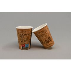 Brown print paper coffee cup for vending machine 180ml, ø 70mm, 50pcs/pack