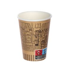 Brown print paper coffee cup for vending machine 180ml, ø 70mm, 50pcs/pack