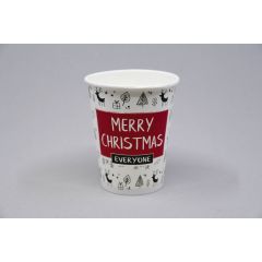 Бумажные стаканы Merry Christmas 300мл, ø90мм, 50шт/упак