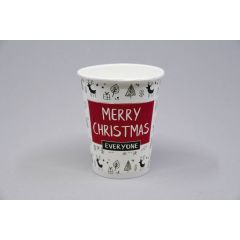 Paper hot cup Merry Christmas 250ml, ø80mm
