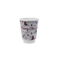 Double wall  paper cups "Merry Christmas" 250ml, 25psc