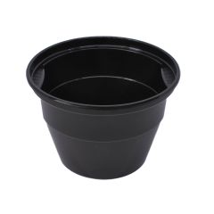 Black plastic soup bowl 570/680m, ø127mm, PP, 50pcs