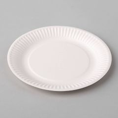 White paper plate ø 180mm, 100pcs/pack