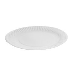 White paper plate ø 180mm, 100pcs/pack