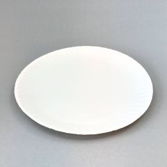 White paper plate POL ø 230mm, 100pcs/pack