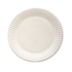 White paper plate Standard ø 150mm, 100pcs/pack