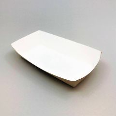 Cardboard food tray BIO 220x150x45mm brown-white, 100pcs/pack