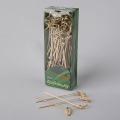 Бамбуковые шпажки с узелок для канапе 100мм, 100шт/упак.