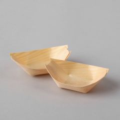 Wooden boat bowl 85x50mm, 50pcs/pack