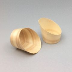 Wooden small snack bowl 85ml, 62x67mm, 50pcs/pack