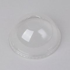 Transparent PLA dome lid with hole for cold cup 100% Compostable, 50pcs/pack