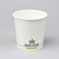 White BIOCUP soup bowl 750ml, ø115mm, carton/PLA, 25pcs/pack
