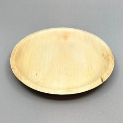 Биоразлагаемая тарелка из пальмовых листьев ø250мм коричневые, 10шт/упак
