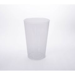 Drinking glass 400ml, reusable, PP, transparent,150 pcs in a box