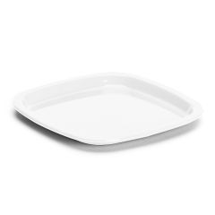 Dinner plate 240x240mm, white, reusable, SAN plastic, 10psc