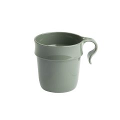 Cup with handle 30cl, green, reusable, SAN