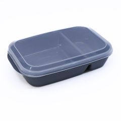Food container PP 230x152x53mm, gray, 2-part, reusable
