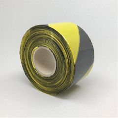 Piirdelint 70mmx500m, must/kollane, PE