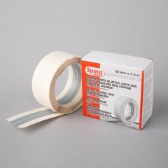 Flexible corner tape Spino 52mmx7,5m, white paper/metall