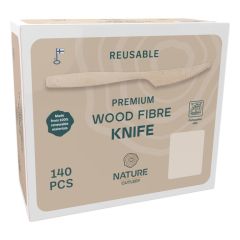 Knife Premium, wood fiber, reusable, 120psc