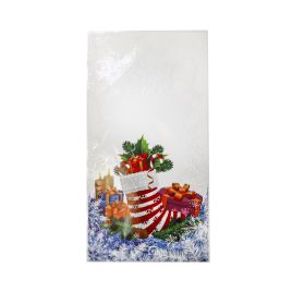 Poly bag Christmas Sock 200x380+30mm, 30µm, transp, OPP, 100pcs/pack