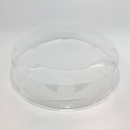 Clear dome lid for cake container ø285mm, PET, 120pcs/box