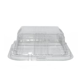 Clear rPET lid for container 85x85x35mm, 600pcs