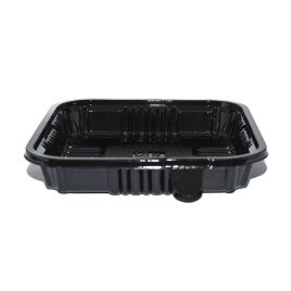 Cake container base, black, 110x100mm, rPET, 570psc