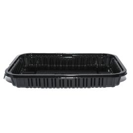 Cake container base, black, 145x105mm, rPET, 390psc