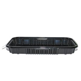 Cake container base, black, 160x85mm, rPET, 400psc