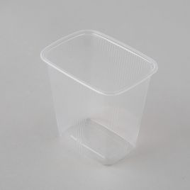 Пластиковые контейнеры 500мл 108x82мм прямоугольные, прозрачные РР, 100шт/упак.