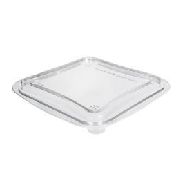 Lid for salad container, 180x180x61mm, transparent PET, 396pcs/box