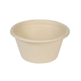 Sugarcane sauce cup 59ml, Ø62mm, beige, 50pcs