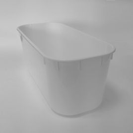 Белый пластиковый контейнер Napoli для мороженого 5л, 335x150x134мм, PS