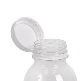 Kork kinnitiga pudelitele 250/330/400/500/1000ml, 38mm, HDPE, valge