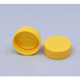 Kollane pudelikork plastpudelile kaelaga 38mm, PP