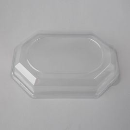 Clear dome lid for low octagonal tray 350x250mm, PET, 10pcs/pack