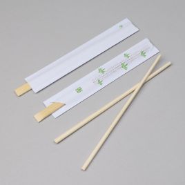 Bambusest sushipulgad avatud paberis 210mm, pakis 100pr