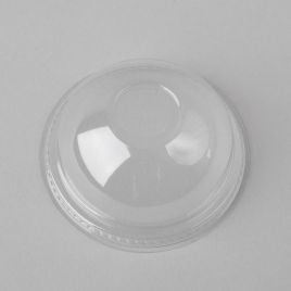 Transparent rPET dome lid with hole for Smoothie cup ø 78mm, 50pcs/pack
