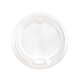 With high drinking hole white PS lid for ø 90mm coffee cup, 50pcs/pack