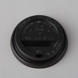 Black PS lid for ø 80mm paper cup, 100pcs/pack