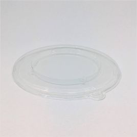 Transparent rPET lid for ø210mm round sugarcane bowl, 25pcs/pack
