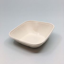 Biodegradable sugar cane bowl 750ml, 190x70mm, beige, 50pcs/pack