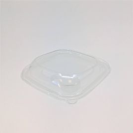 Transparent rPET inclined lid for 750ml sugar cane bowl, 50pcs/pack