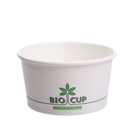 BIOCUP бумажные контейнеры круглые 350мл, ø115мм, 25шт/упак