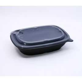 Food container with lid PP 900 ml reusable, 50pcs